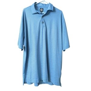 FootJoy Golf Polo Men's XL Stripes Light Blue